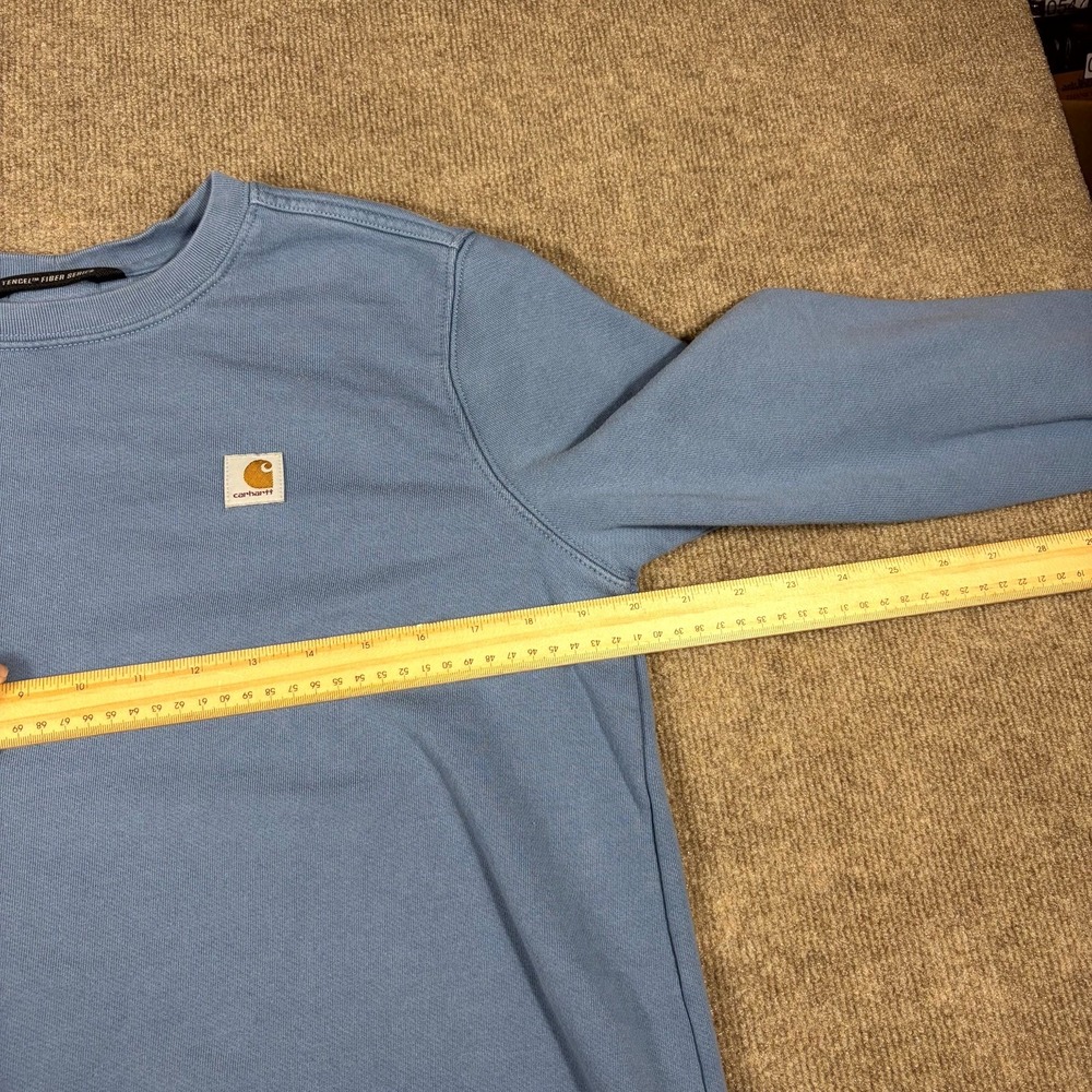 Lot of 2 Carhartt Sweatshirt Women M 8-10 Blue Gray Heather Relaxed Fit Pullover - Picture 8 of 12